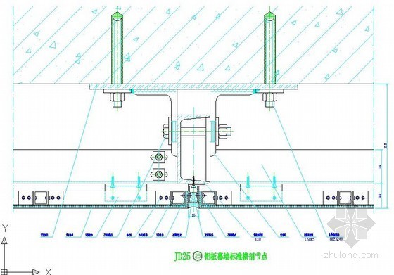 铝板幕墙CAD图块资料下载-铝板幕墙节点构造图集（CAD格式 13个）