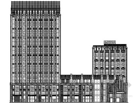 万达商业综合体建筑施工图资料下载-[江苏]某二十层商业综合体建筑施工图