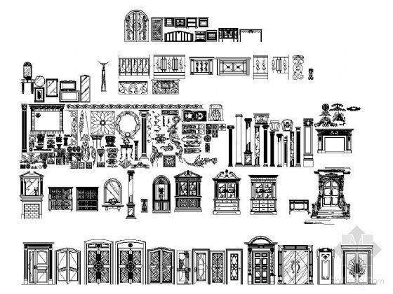精美欧式构件图块集-4