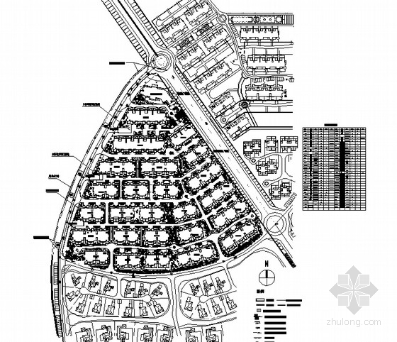 居住区彩平面图资料下载-高档居住区园林景观绿化种植总平面图