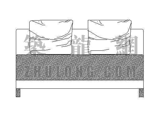 CAD沙发立面资料下载-沙发平立面图