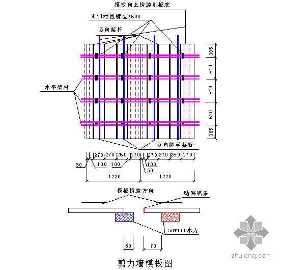 多层电子厂房结构图纸资料下载-天津某厂房模板施工方案（多层板模板）