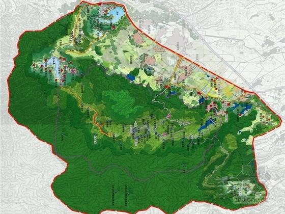 [浙江]国家级风景区景观规划汇报方案-总平面图 