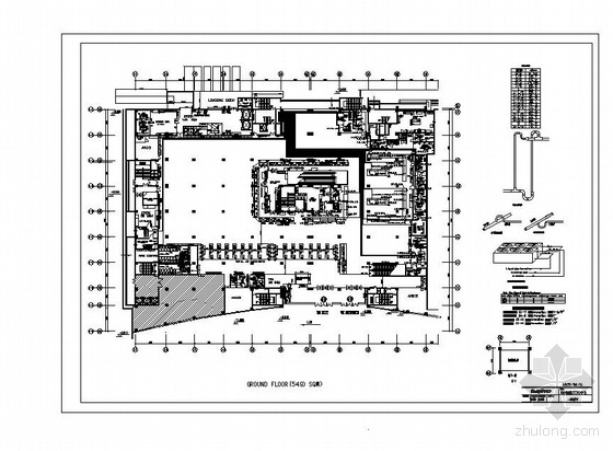大型超市CAD平面资料下载-某大型超市配管平面图