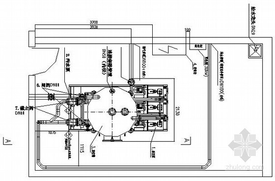 二用一备喷淋泵控制电器图资料下载-真空泵房大样图
