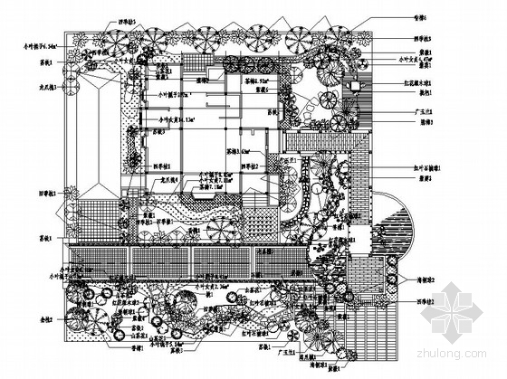 庭院园林景观工程施工图纸资料下载-别墅庭院园林景观工程施工图