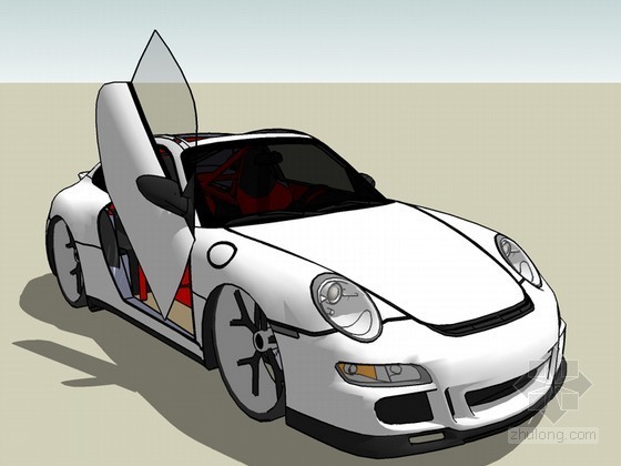 跑车模型资料下载-时尚跑车SketchUp模型下载