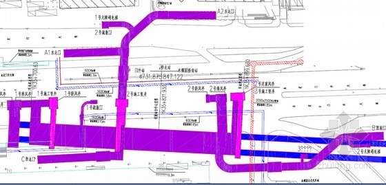 隧道总平面布置图资料下载-[北京]PBA暗挖法地下两层岛式车站矿山法区间隧道地铁施工组织设计96页