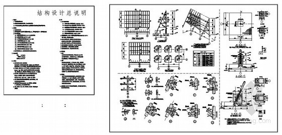 钢管柱桁架广告牌施工图资料下载-某钢结构广告牌结构设计图