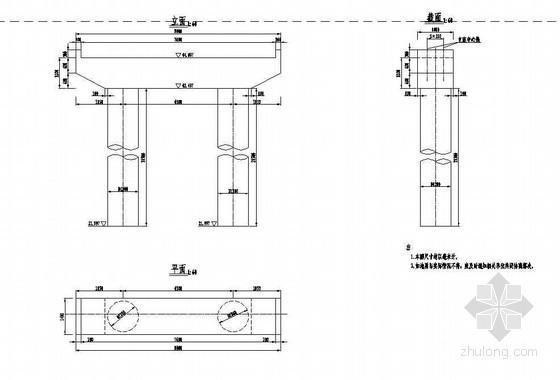 空心混凝土桥墩资料下载-2×13米预应力混凝土空心板桥墩构造节点详图设计