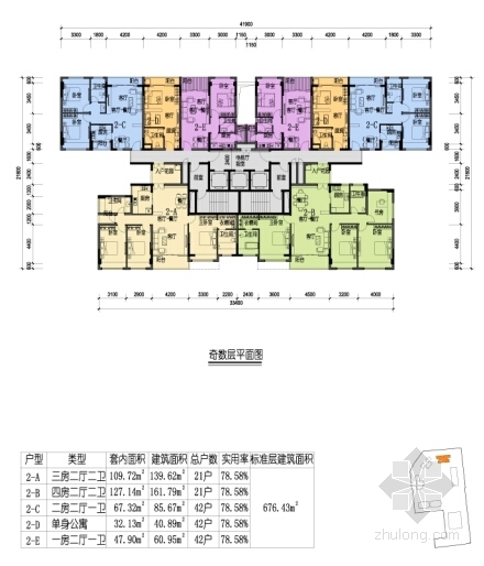 [深圳]现代风格超高层办公楼城市综合体设计方案文本-现代风格超高层办公楼城市综合体平面图