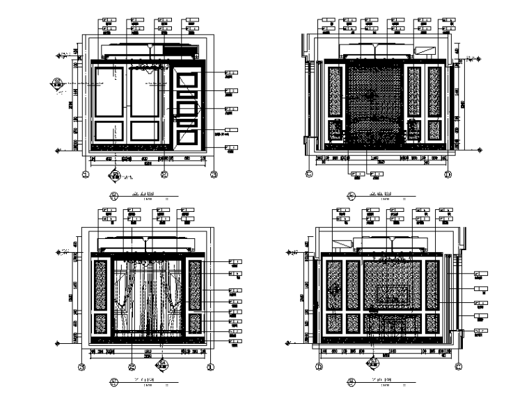 旅游度假区欧式风格别墅样板房设计CAD施工图（含效果图）立面图