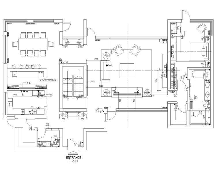 美国塞班岛高档五居室别墅全套CAD施工图（附效果图）-6首层插座电制图