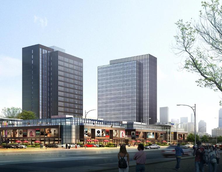 某四层商贸市场资料下载-[上海]商贸城现代风格建筑方案文本（PDF+180页）