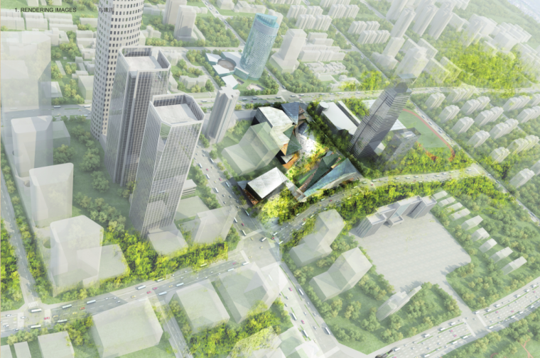未来教育建筑设计资料下载-[苏州]未来科技感市民文化广场建筑设计方案文本