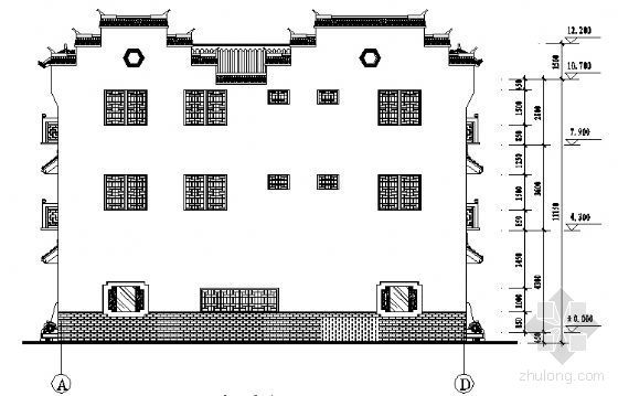 某徽派建筑设计方案图-2