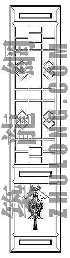 中式建筑立面设计资料下载-中式门立面12