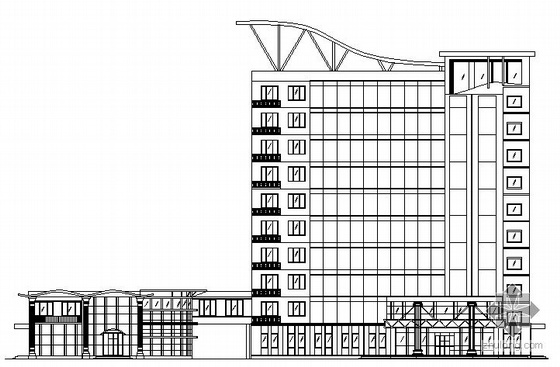 国外知名综合性办公楼资料下载-[毕业设计]某十层现代综合性办公楼建筑结构施工图