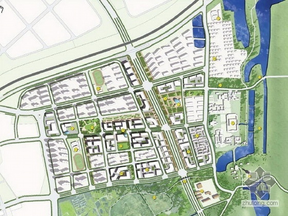 城市新区设计案例资料下载-扬州新区城市概念设计