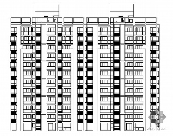 商品房建筑图资料下载-浦江镇120－J号配套商品房地块7号楼建筑方案图