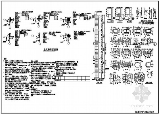 柱配筋平面表示法资料下载-柱配筋大样及平面表示法说明