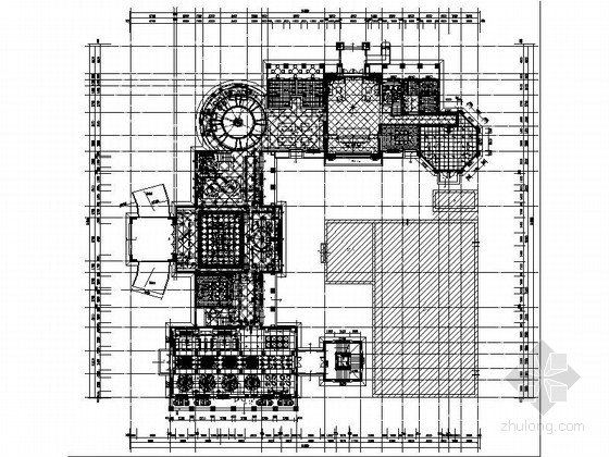 室内平面图130平方米资料下载-[广东]欧式风格样板房售楼处室内装修CAD施工图（含效果）