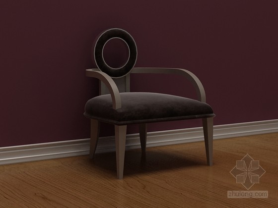 简欧家具SU模型资料下载-简欧休闲沙发椅3D模型下载