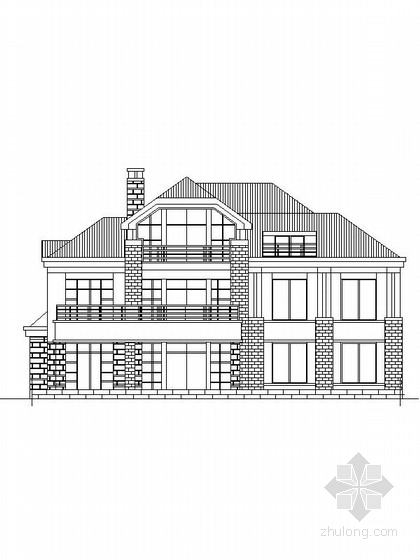 3层现代风格家庭别墅模型资料下载-[新农村]3层框混结构家庭别墅设计施工图
