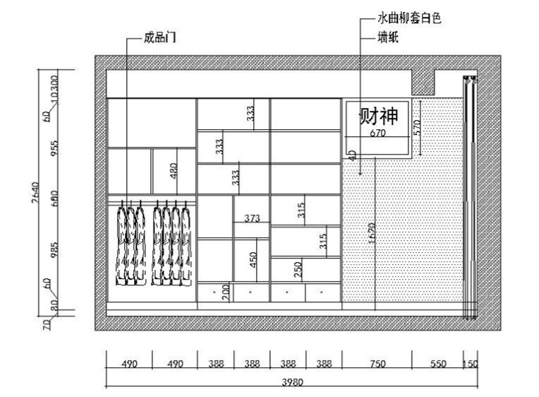 [杭州]温馨浪漫现代混搭住宅室内设计施工图（含效果图）-[杭州]温馨浪漫现代混搭住宅室内设计立面图