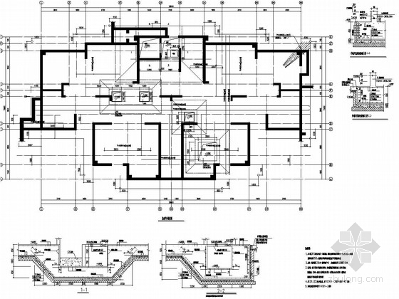 单层住宅结构施工图资料下载-[郑州]11层剪力墙结构住宅结构施工图（带自行车库 CFG桩）