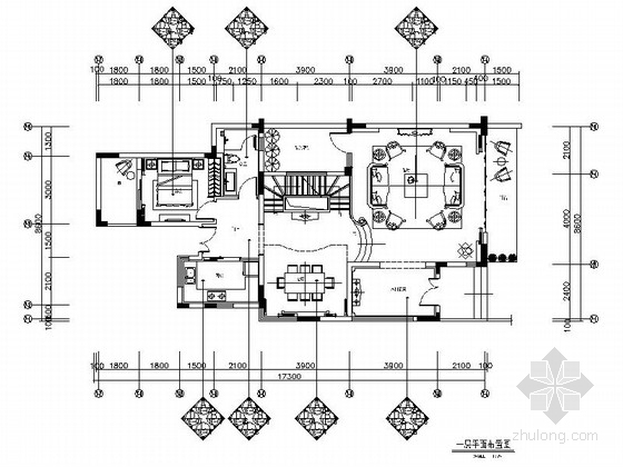 别墅三层cad资料下载-[广州]欧式通透秀气三层别墅室内CAD施工图（含效果图）