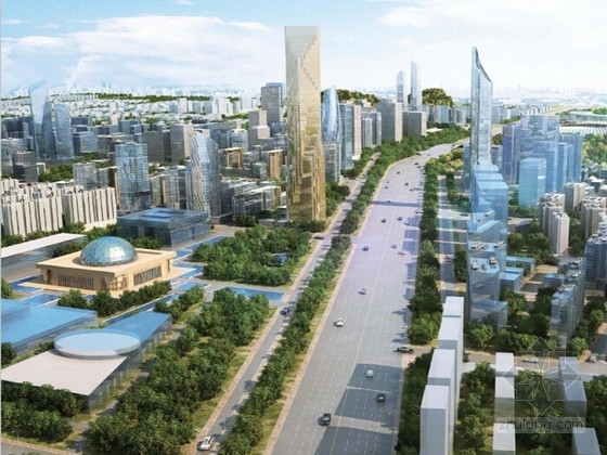 山东开发区核心区资料下载-[山东]CBD商圈城市核心区景观设计方案
