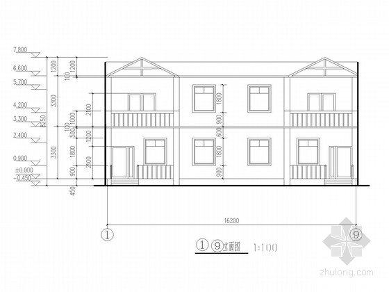 别墅砖混建筑结构图纸资料下载-两层砖混建筑结构施工图