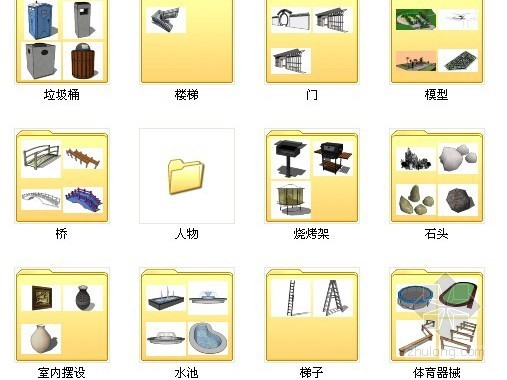 su茶室模型素材资料下载-su素材库002