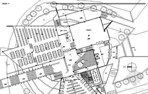 某小型的山地图书馆建筑方案带效果图-2