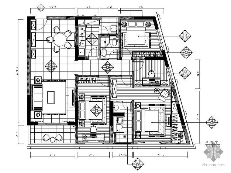 现代经典四居室资料下载-[深圳]大师级六套经典四居样板施工图