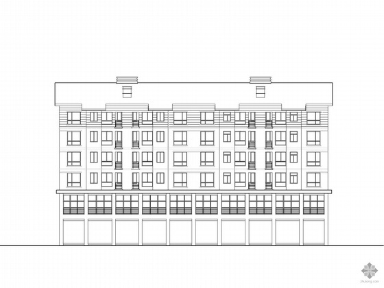 六层商业楼效果图资料下载-[武汉]某六层商住楼建筑结构施工图