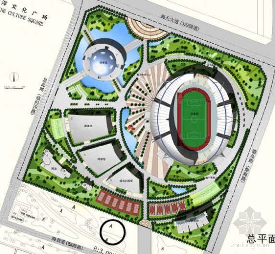 鄂尔多斯市体育文化公园资料下载-舟山文化公园方案设计