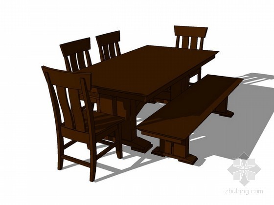 室外餐桌椅资料下载-餐桌椅