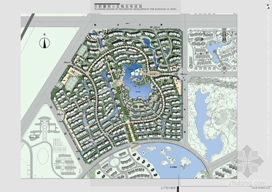 [合肥馨苑]某小区规划及建筑方案文本(含模型照片及效果图)-11-总平面图