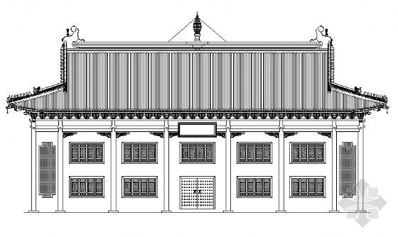 木檐口大样资料下载-洗心禅寺天王殿建筑施工图