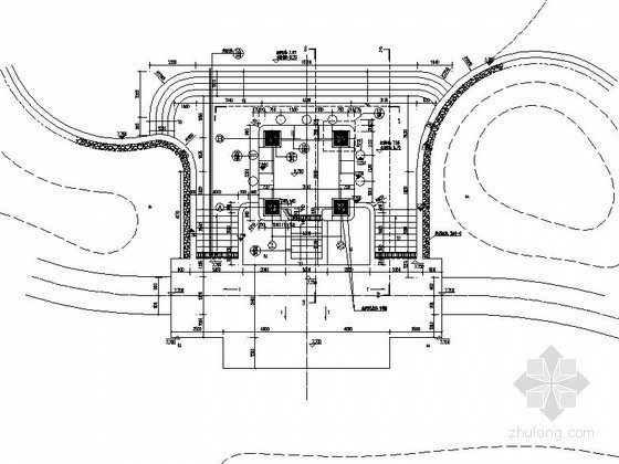 4角亭模型资料下载-游泳池边欧式四角亭施工图