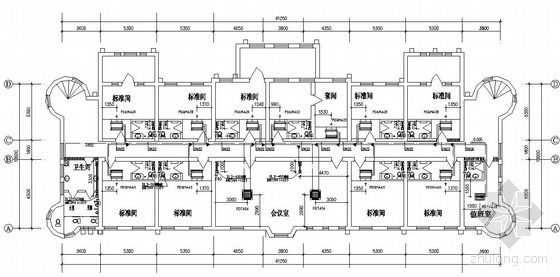某大学公寓楼结构设计图资料下载-天津某大学公寓楼空调图