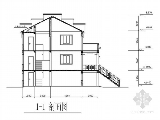 某农村二层小康住宅方案图（含效果图）- 