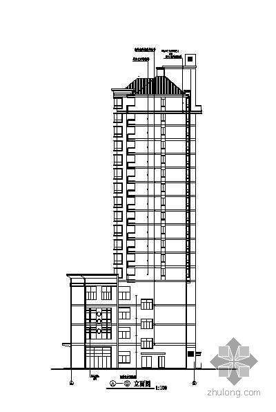 [温州]某十七层商住楼建筑施工图-2