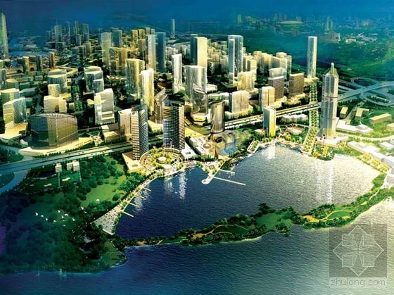 中心区水景设计案例资料下载-江苏城市中心区规划设计