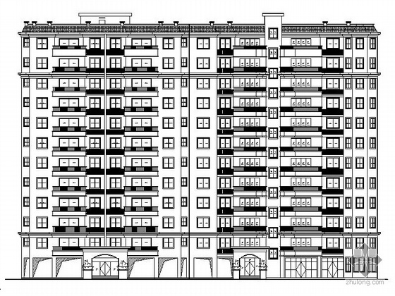 3层小住宅cad资料下载-[赣州]某十一层小高层住宅建筑施工图（9号楼）