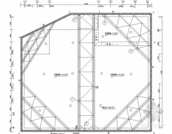 基坑支撑平面布置图资料下载-基坑SMW工法加支撑支护结构详图