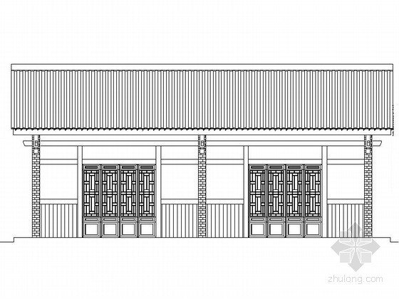 仿古建建筑CAD资料下载-[仿古建]木结构房屋建筑方案图