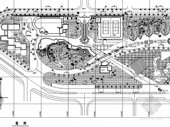 球场照明施工平面图资料下载-[长沙]城市休闲广场园林景观工程施工图